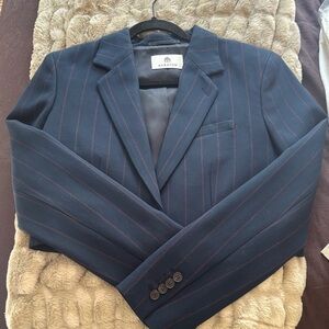 Aritzia Babaton Navy Pinstripe Blazer